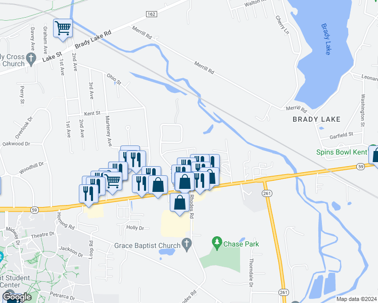 map of restaurants, bars, coffee shops, grocery stores, and more near 1839 Ashton Lane in Kent