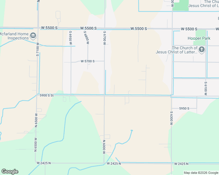map of restaurants, bars, coffee shops, grocery stores, and more near 5890 South 6700 West in Hooper