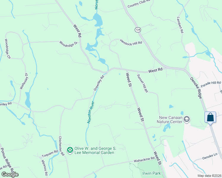 map of restaurants, bars, coffee shops, grocery stores, and more near 166 West Road in New Canaan