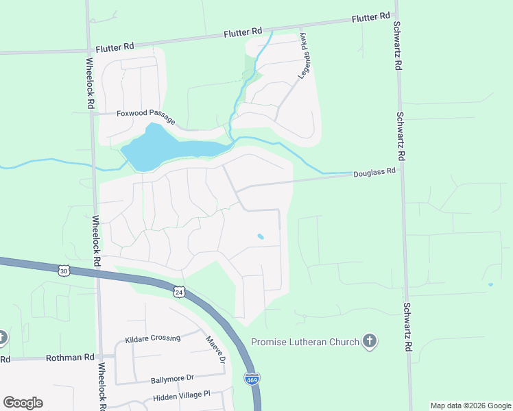 map of restaurants, bars, coffee shops, grocery stores, and more near 8103 Easthampton Boulevard in Fort Wayne