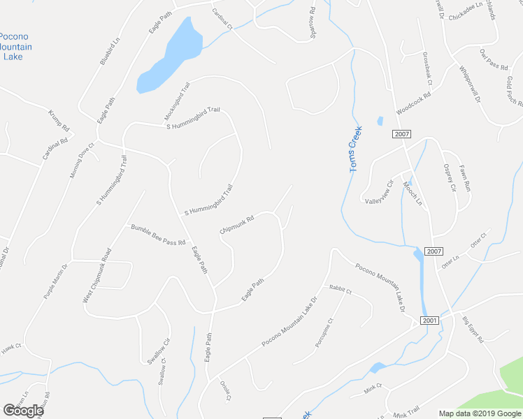 map of restaurants, bars, coffee shops, grocery stores, and more near 116 Chipmunk Road in Bushkill