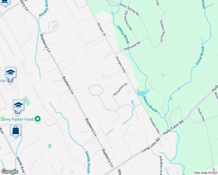 map of restaurants, bars, coffee shops, grocery stores, and more near 39 Sturges Commons in Westport