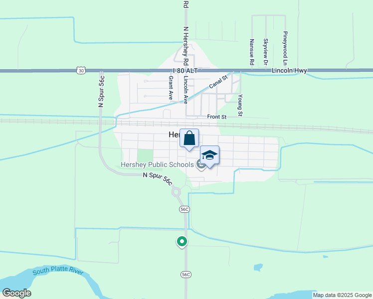 map of restaurants, bars, coffee shops, grocery stores, and more near 301 South Lincoln Avenue in Hershey