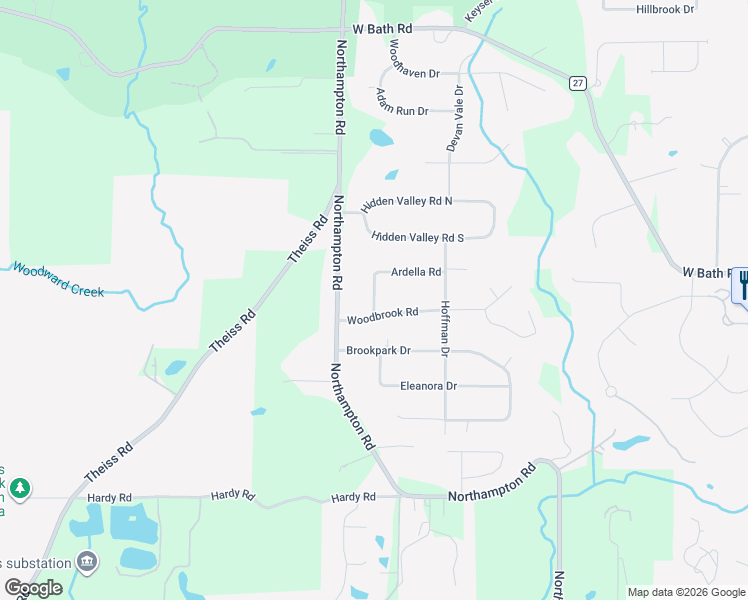map of restaurants, bars, coffee shops, grocery stores, and more near 2201 Phillips Drive in Cuyahoga Falls