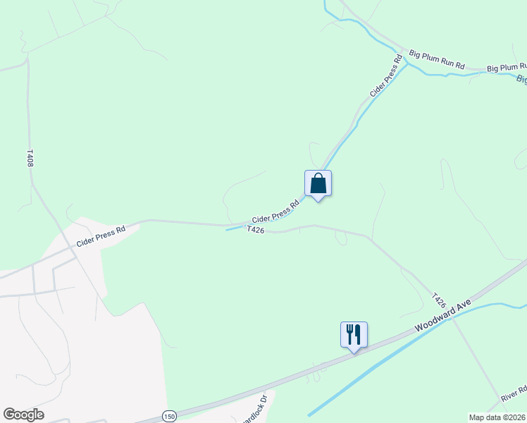map of restaurants, bars, coffee shops, grocery stores, and more near 518 Cider Press Road in Lock Haven
