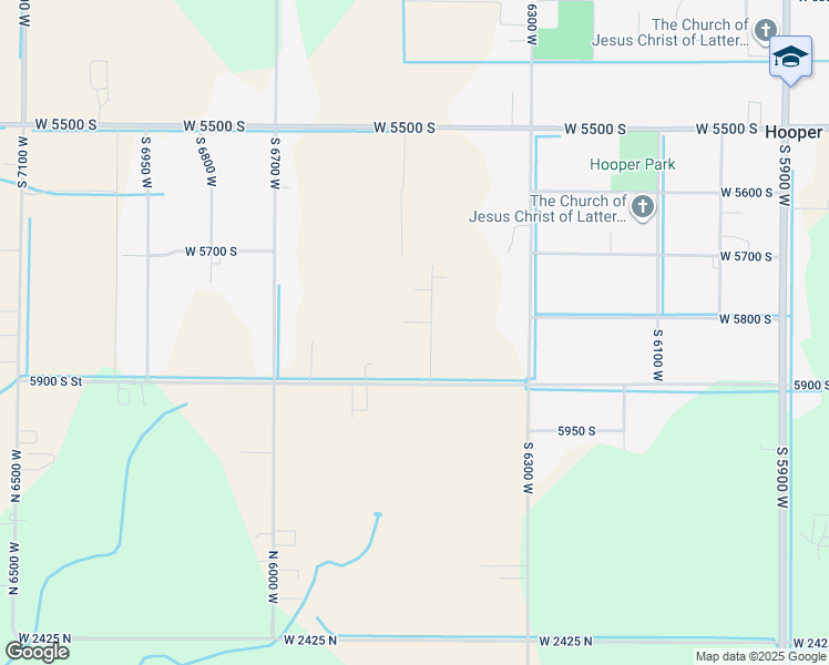 map of restaurants, bars, coffee shops, grocery stores, and more near 6510 West 5800 South in Hooper