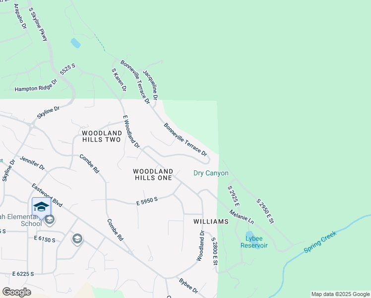 map of restaurants, bars, coffee shops, grocery stores, and more near 2692 Bonneville Terrace Drive in Ogden