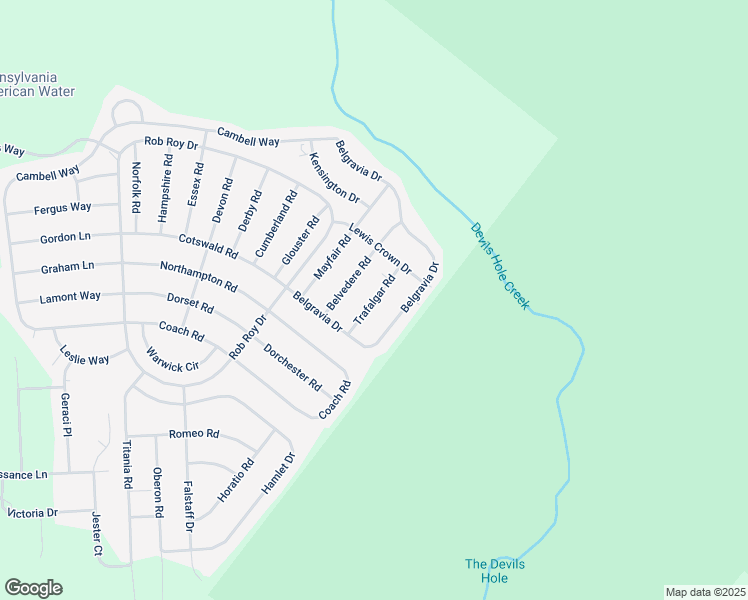 map of restaurants, bars, coffee shops, grocery stores, and more near 4919 Trafalgar Road in Tobyhanna
