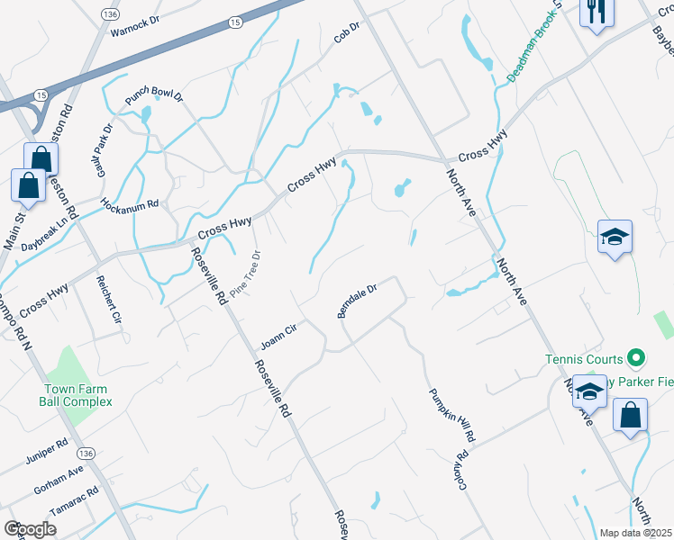 map of restaurants, bars, coffee shops, grocery stores, and more near 10 Clover Lane in Westport