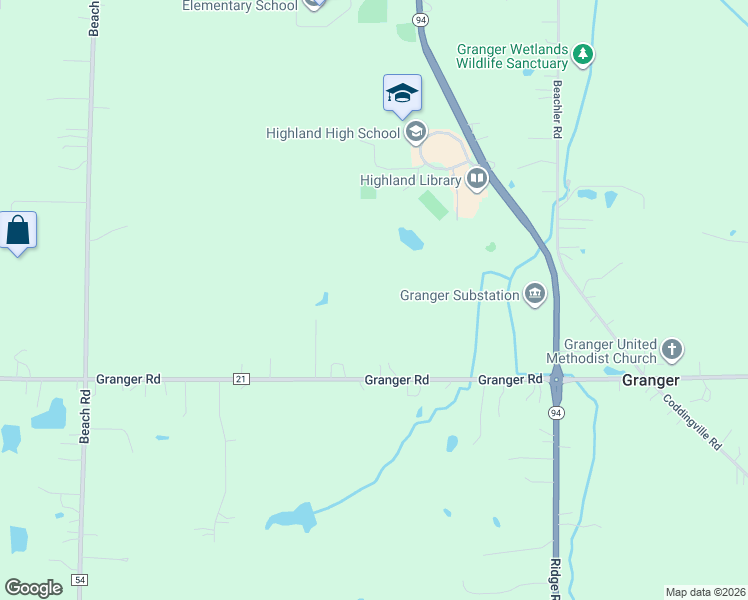 map of restaurants, bars, coffee shops, grocery stores, and more near 3880 Ridge Road in Medina