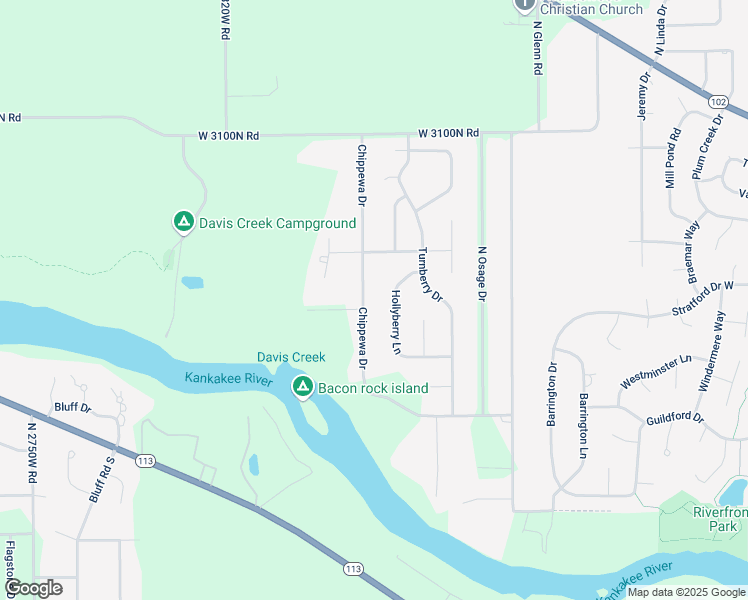 map of restaurants, bars, coffee shops, grocery stores, and more near 557 Hollyberry Lane in Bourbonnais