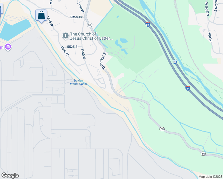 map of restaurants, bars, coffee shops, grocery stores, and more near 5761 South Weber Drive in Riverdale