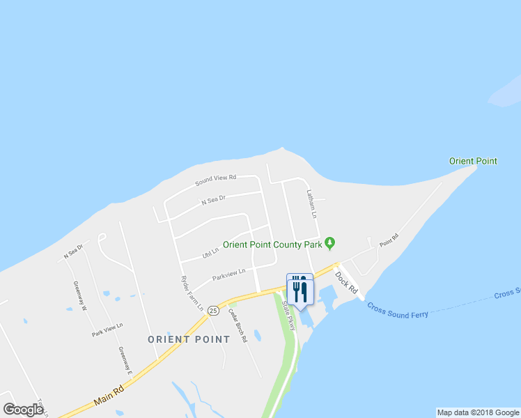 map of restaurants, bars, coffee shops, grocery stores, and more near 945 3 Waters Lane in Orient