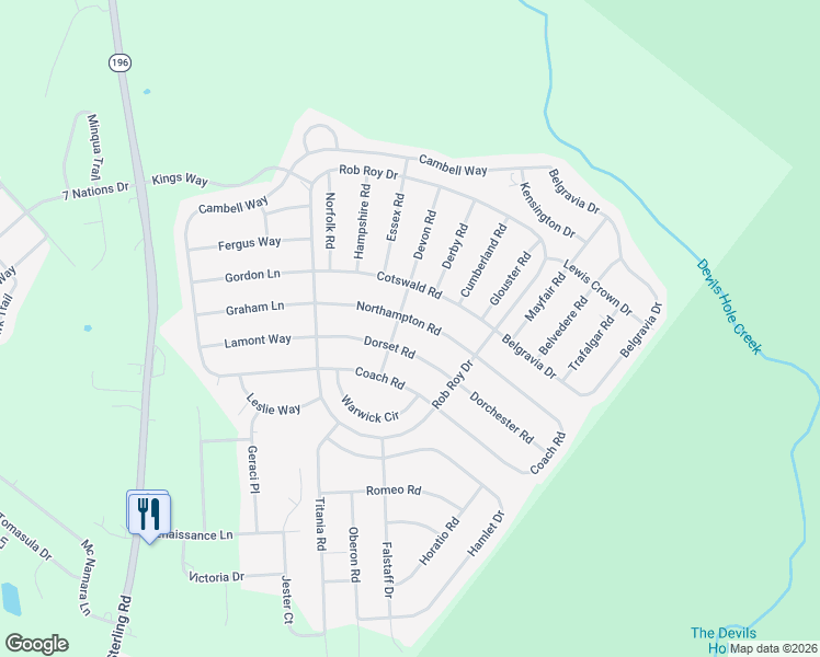 map of restaurants, bars, coffee shops, grocery stores, and more near 2812-2814 Northampton Road in Monroe County