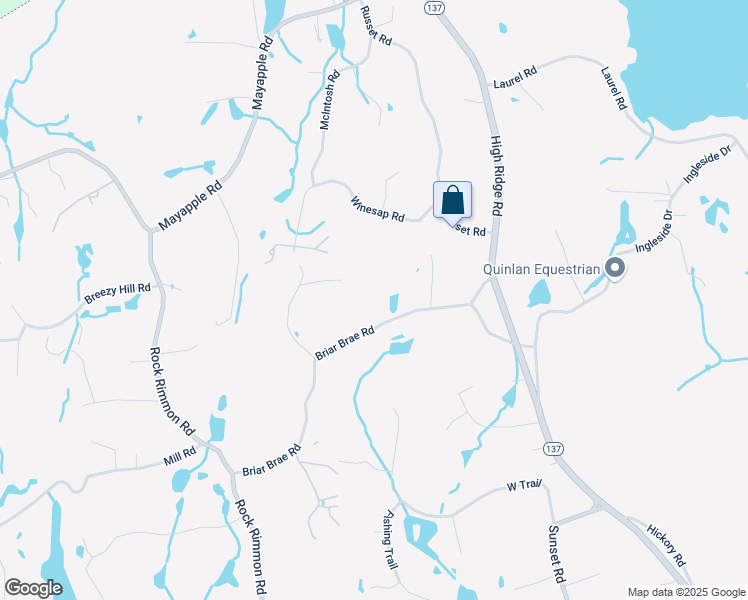 map of restaurants, bars, coffee shops, grocery stores, and more near 131 Briar Brae Road in Stamford
