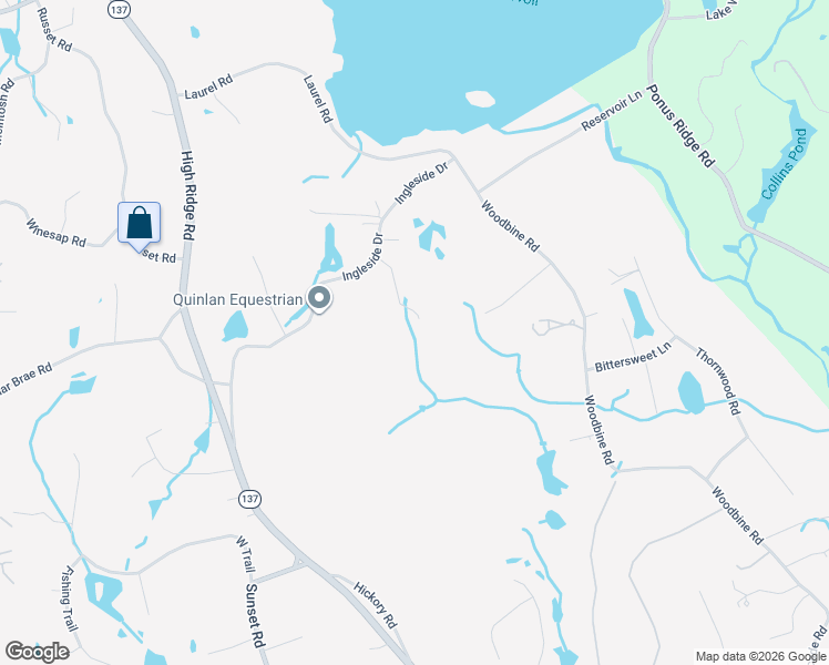 map of restaurants, bars, coffee shops, grocery stores, and more near 37 Wynnewood Lane in Stamford