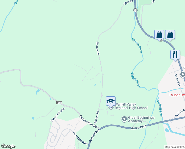 map of restaurants, bars, coffee shops, grocery stores, and more near 8 Davon Lane in Hamburg