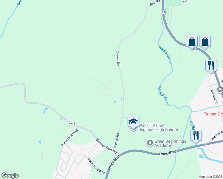 map of restaurants, bars, coffee shops, grocery stores, and more near 8 Davon Lane in Hamburg