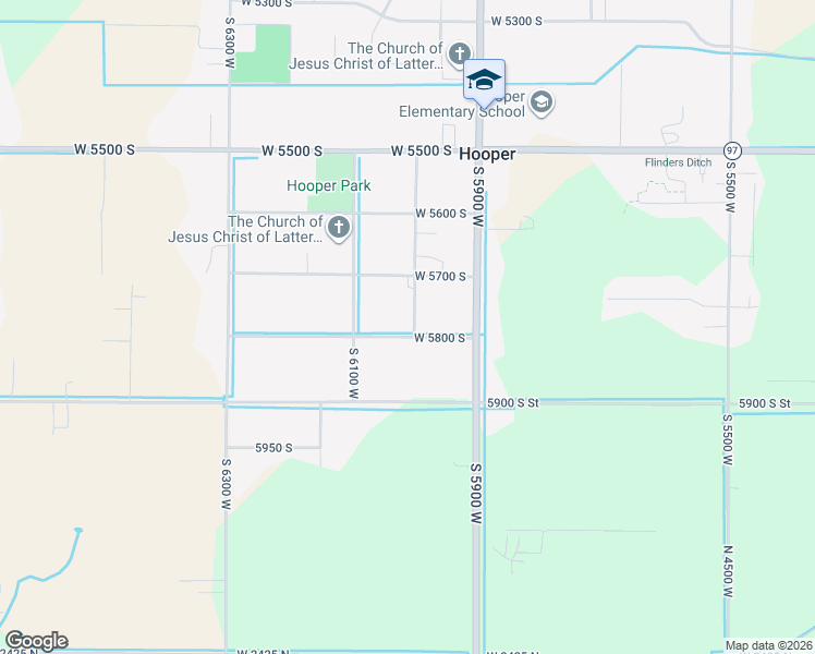map of restaurants, bars, coffee shops, grocery stores, and more near 5785 South 6000 West in Hooper