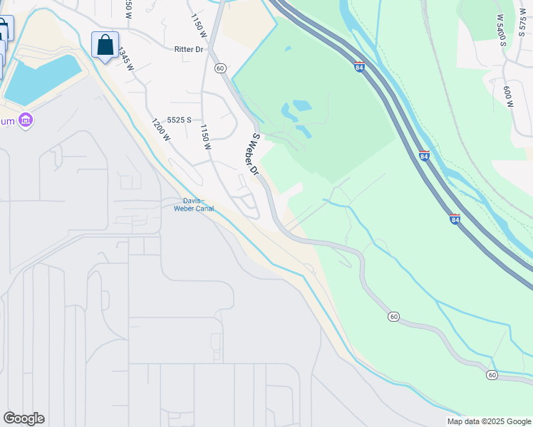 map of restaurants, bars, coffee shops, grocery stores, and more near 5749 South Weber Drive in Ogden
