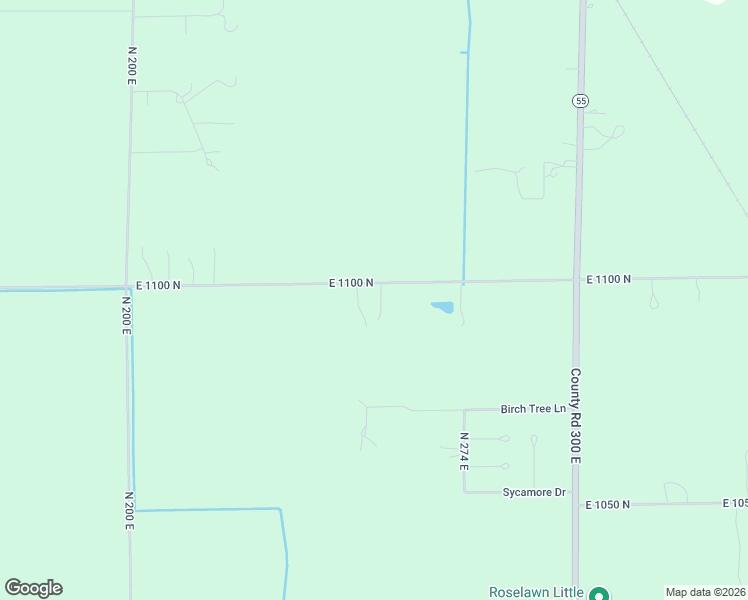 map of restaurants, bars, coffee shops, grocery stores, and more near 2549 East 1100 North in De Motte