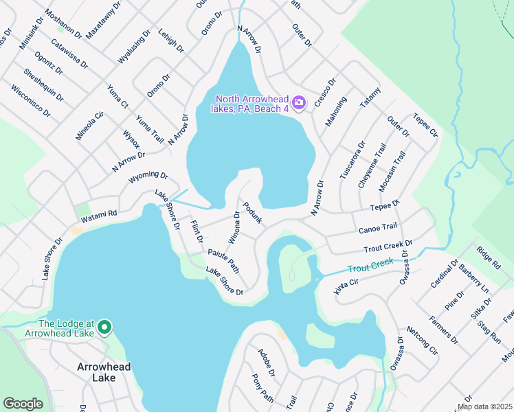 map of restaurants, bars, coffee shops, grocery stores, and more near 115 Podunk in Monroe County