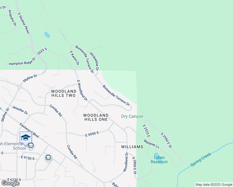 map of restaurants, bars, coffee shops, grocery stores, and more near 2692 Bonneville Terrace Drive in Ogden