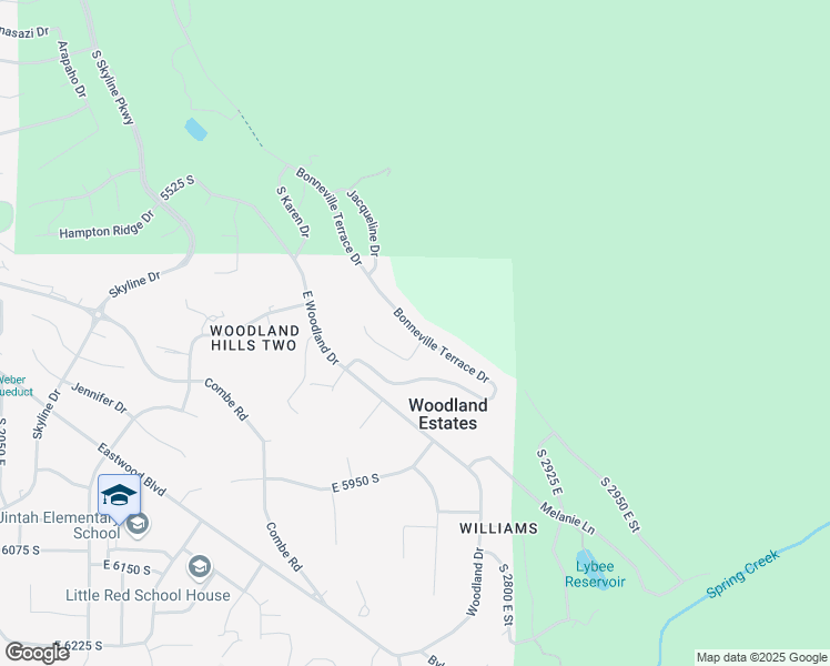 map of restaurants, bars, coffee shops, grocery stores, and more near 2642 Bonneville Terrace Drive in Ogden
