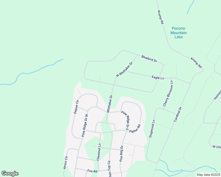 map of restaurants, bars, coffee shops, grocery stores, and more near 3318 Bluebird Drive in Bushkill