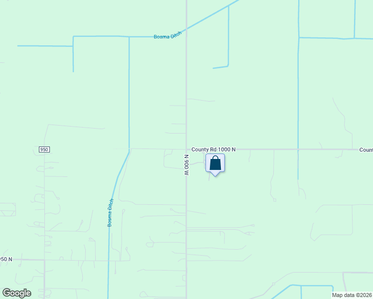 map of restaurants, bars, coffee shops, grocery stores, and more near 12871 County Road 1000 North in De Motte
