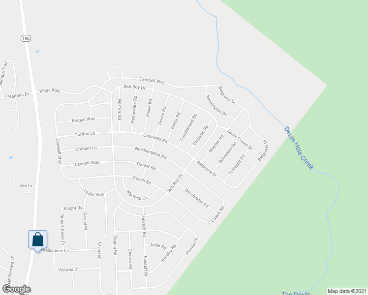 map of restaurants, bars, coffee shops, grocery stores, and more near 1614 Cotswald Road in Tobyhanna