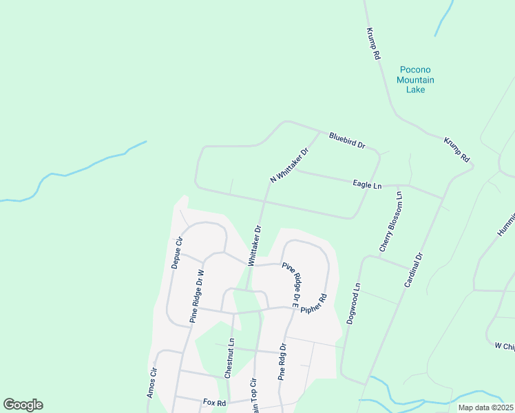 map of restaurants, bars, coffee shops, grocery stores, and more near 3318 Bluebird Drive in Bushkill