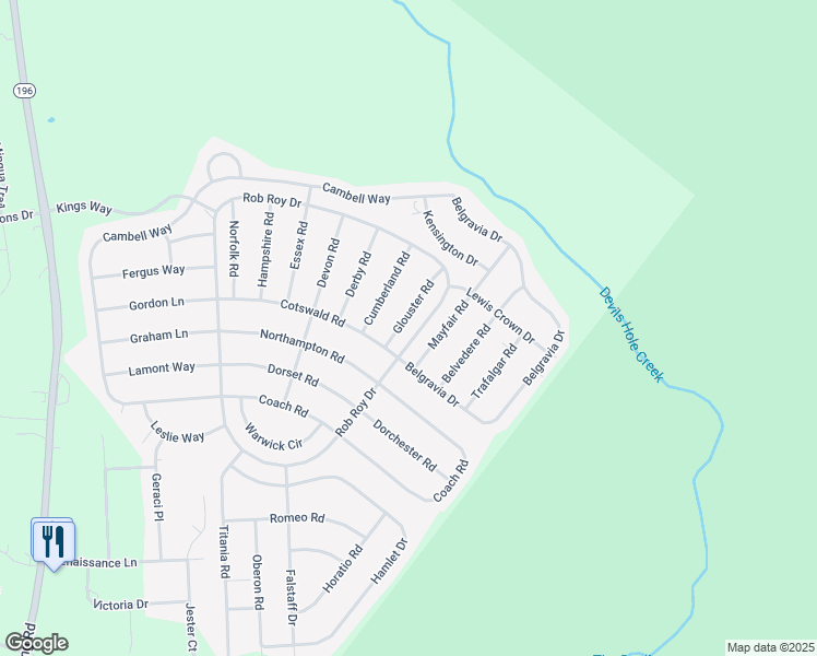 map of restaurants, bars, coffee shops, grocery stores, and more near 3307 Glouster Road in Tobyhanna