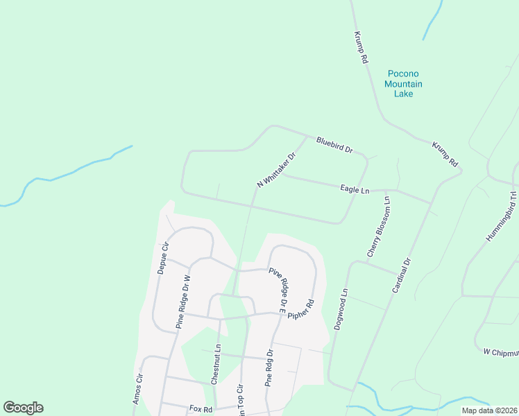 map of restaurants, bars, coffee shops, grocery stores, and more near 59 Bluebird Drive in Pike County