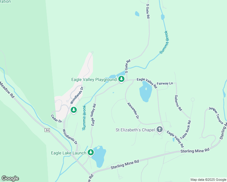 map of restaurants, bars, coffee shops, grocery stores, and more near 683 Eagle Valley Road in Tuxedo Park