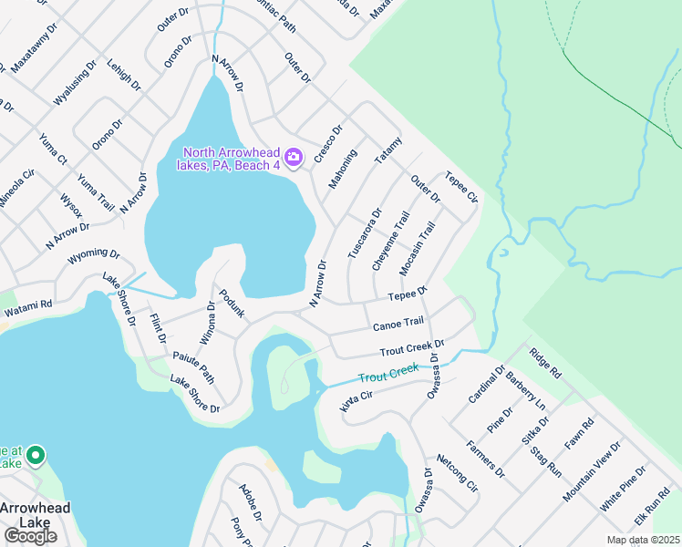 map of restaurants, bars, coffee shops, grocery stores, and more near 2176 Tuscarora Drive in Monroe County