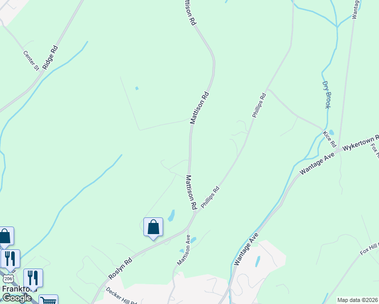 map of restaurants, bars, coffee shops, grocery stores, and more near 61 Mattison Road in Branchville