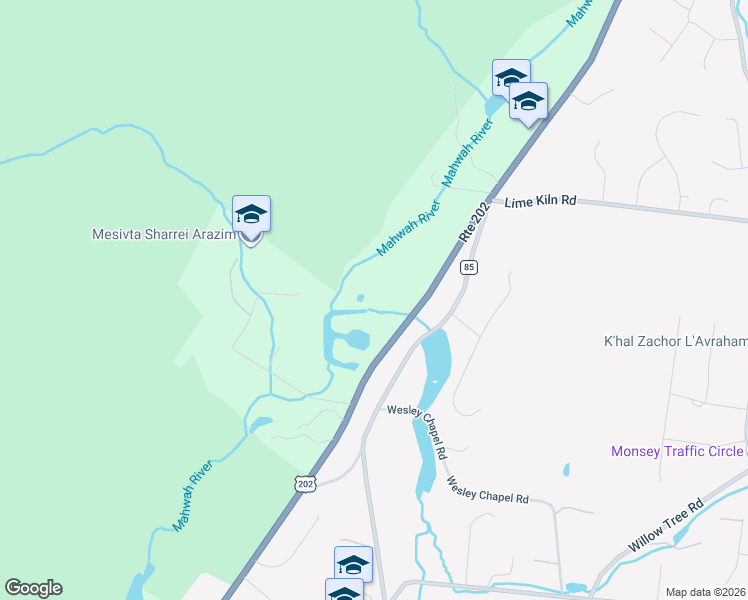 map of restaurants, bars, coffee shops, grocery stores, and more near 866 Haverstraw Road in Suffern