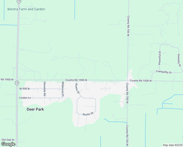 map of restaurants, bars, coffee shops, grocery stores, and more near 10044 Memory Lane in De Motte