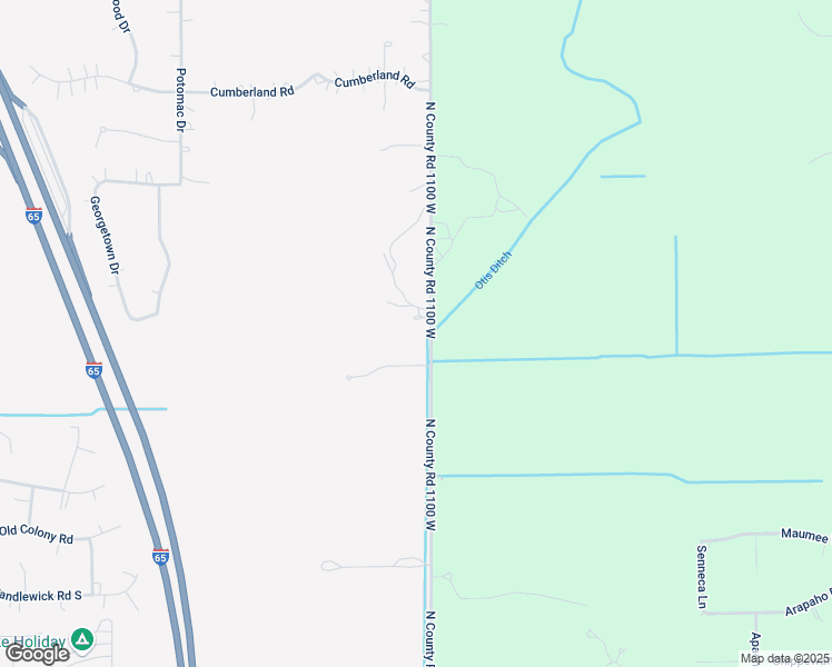 map of restaurants, bars, coffee shops, grocery stores, and more near 10065-10141 North County Road 1100 West in De Motte