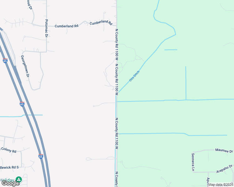 map of restaurants, bars, coffee shops, grocery stores, and more near 10065 North County Road 1100 West in De Motte