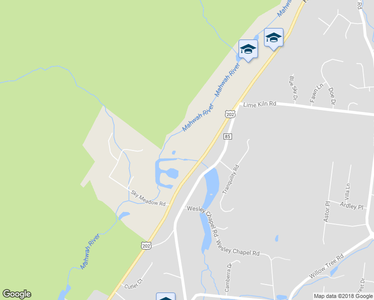 map of restaurants, bars, coffee shops, grocery stores, and more near 866 Haverstraw Road in Suffern