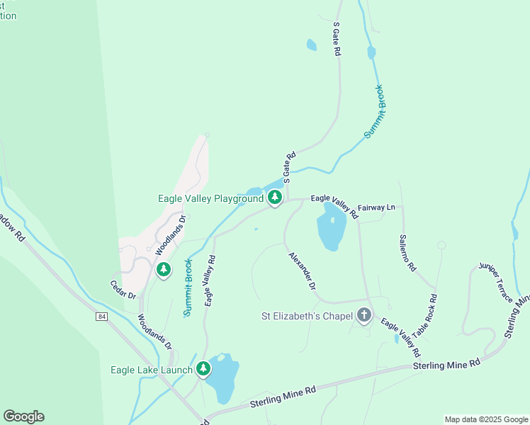 map of restaurants, bars, coffee shops, grocery stores, and more near 683 Eagle Valley Road in Tuxedo Park