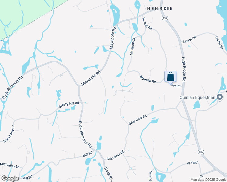 map of restaurants, bars, coffee shops, grocery stores, and more near 43 Apple Valley Road in Stamford