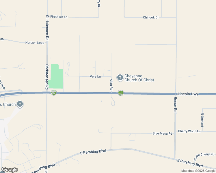 map of restaurants, bars, coffee shops, grocery stores, and more near 8700-8798 Lincoln Highway in Cheyenne