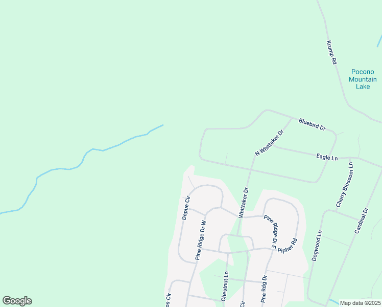 map of restaurants, bars, coffee shops, grocery stores, and more near 3268 Bluebird Drive in Bushkill