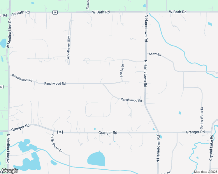 map of restaurants, bars, coffee shops, grocery stores, and more near 4518 Ranchwood Road in Akron