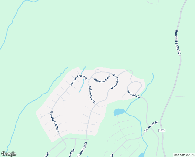 map of restaurants, bars, coffee shops, grocery stores, and more near 2111 Wilderland Road in Tamiment