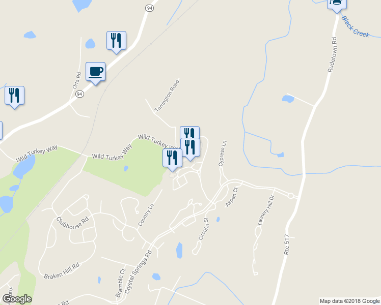 map of restaurants, bars, coffee shops, grocery stores, and more near 1 Wild Turkey Way in Hamburg