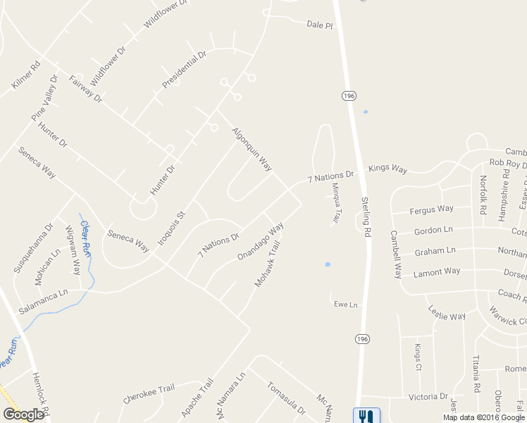 map of restaurants, bars, coffee shops, grocery stores, and more near 7 Nations Drive in Tobyhanna